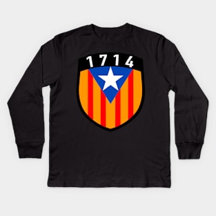 Catalunya 1714 estelada blava flag Kids Long Sleeve T-Shirt